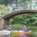 Paddeln im Park von Huseby bruk